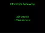 Information Assurance - slide 1