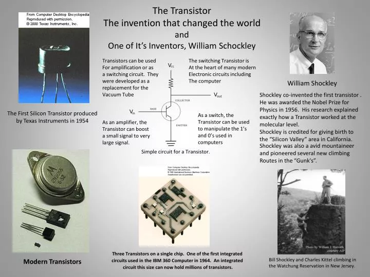 the transistor the invention that changed the world and one of it s inventors william schockley