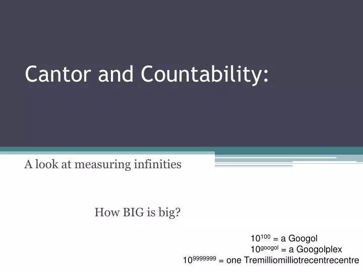 cantor and countability