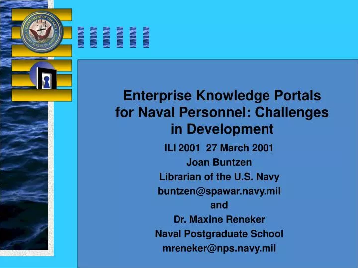 enterprise knowledge portals for naval personnel challenges in development