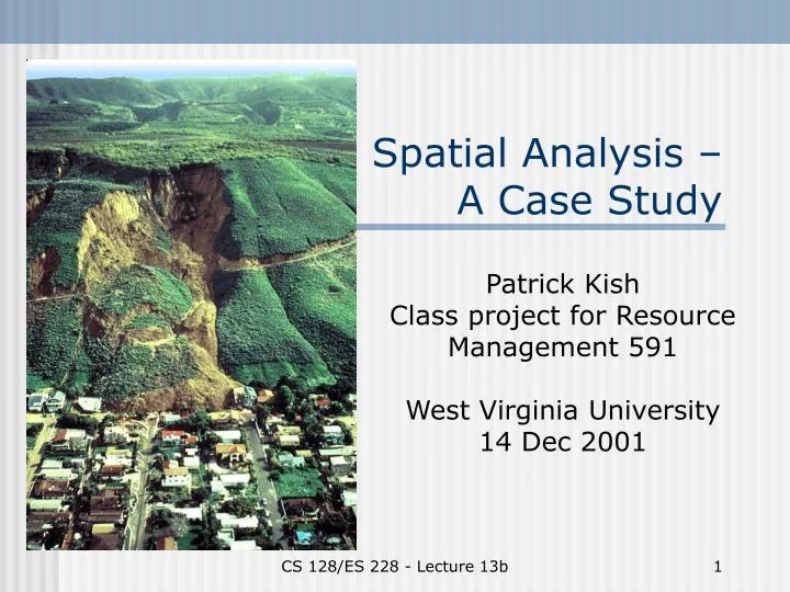 spatial analysis a case study