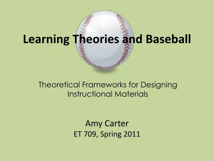 learning theories and baseball