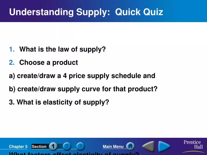 understanding supply quick quiz
