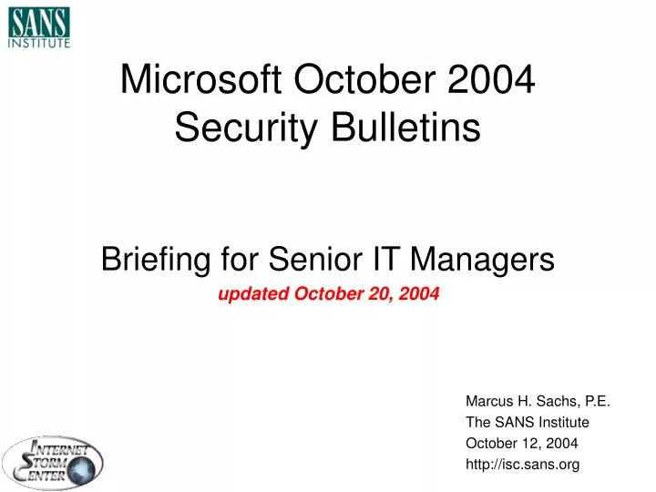 microsoft october 2004 security bulletins