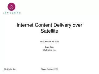 Internet Content Delivery over Satellite