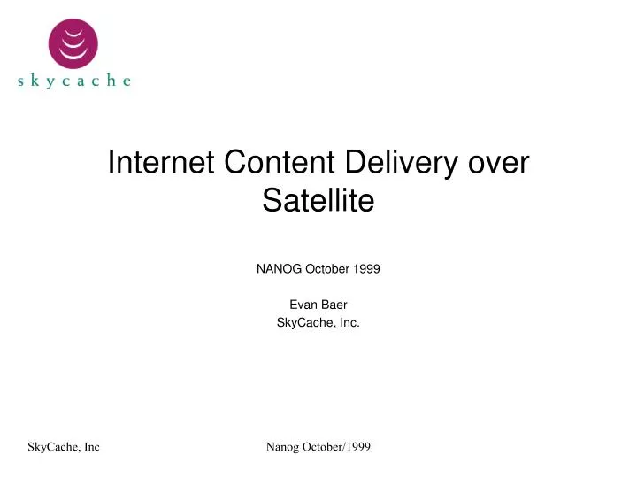internet content delivery over satellite