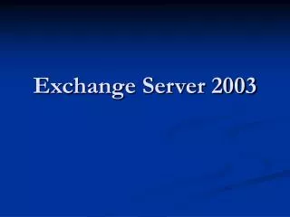 exchange server 2003