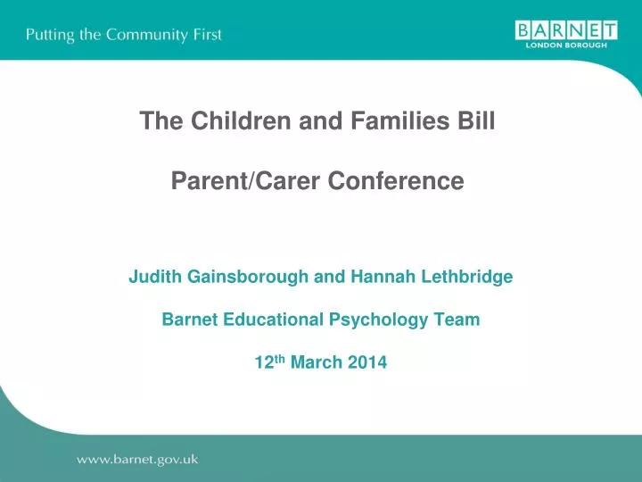 the children and families bill parent carer conference
