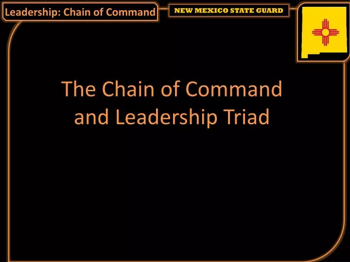 the chain of command and leadership triad
