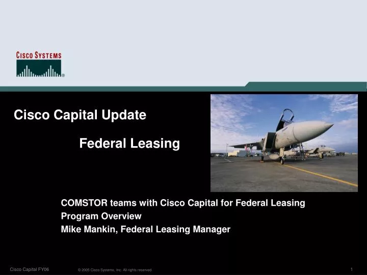 cisco capital update federal leasing
