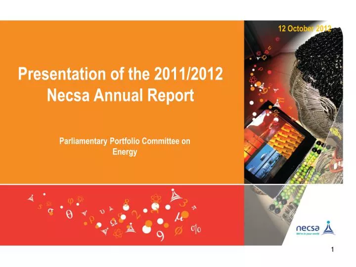 presentation of the 2011 2012 necsa annual report