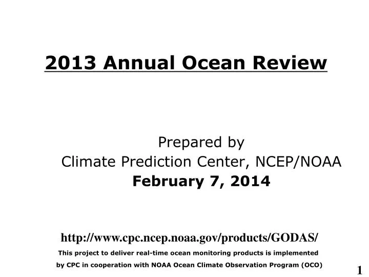 2013 annual ocean review
