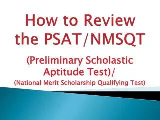 How to Review the PSAT /NMSQT