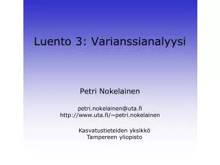 luento 3 varianssianalyysi