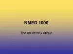 NMED 1000 - slide 1