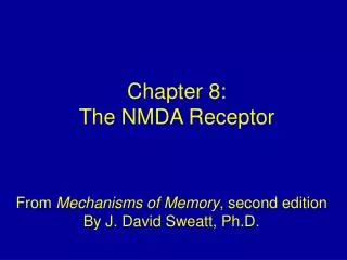 Chapter 8: The NMDA Receptor
