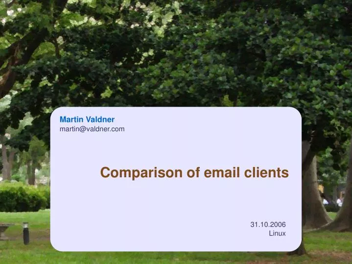 comparison of email clients