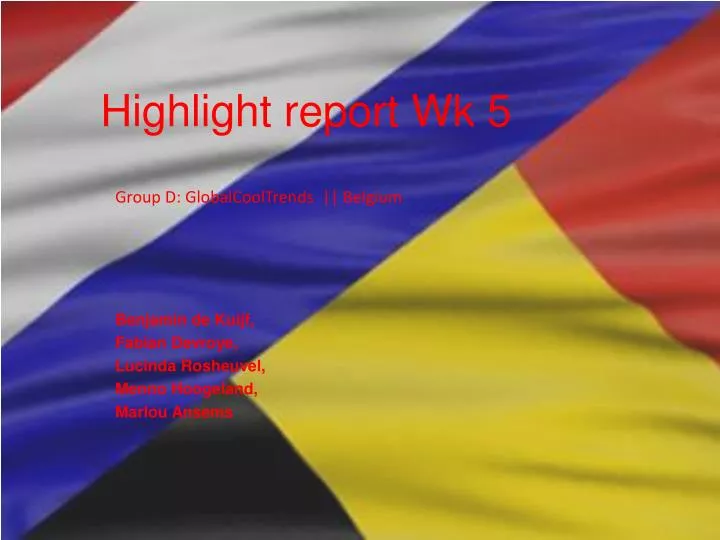 highlight report wk 5