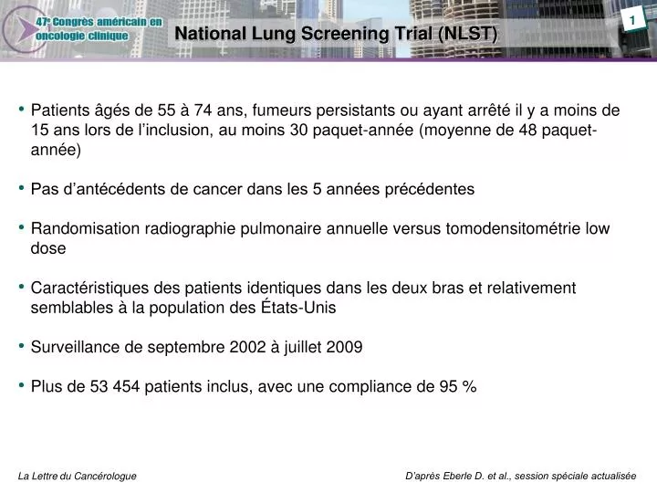 national lung screening trial nlst