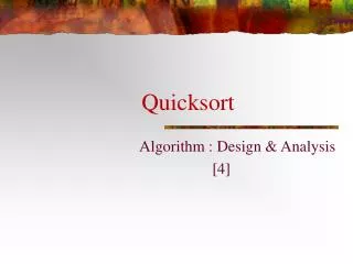 Quicksort