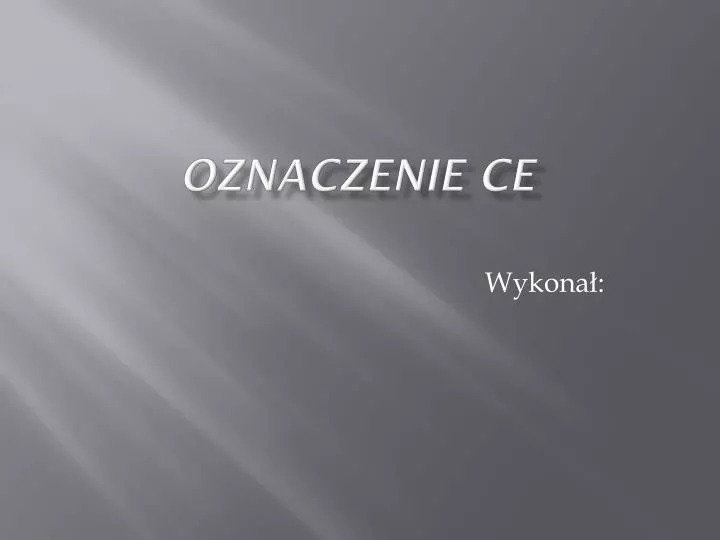 oznaczenie ce