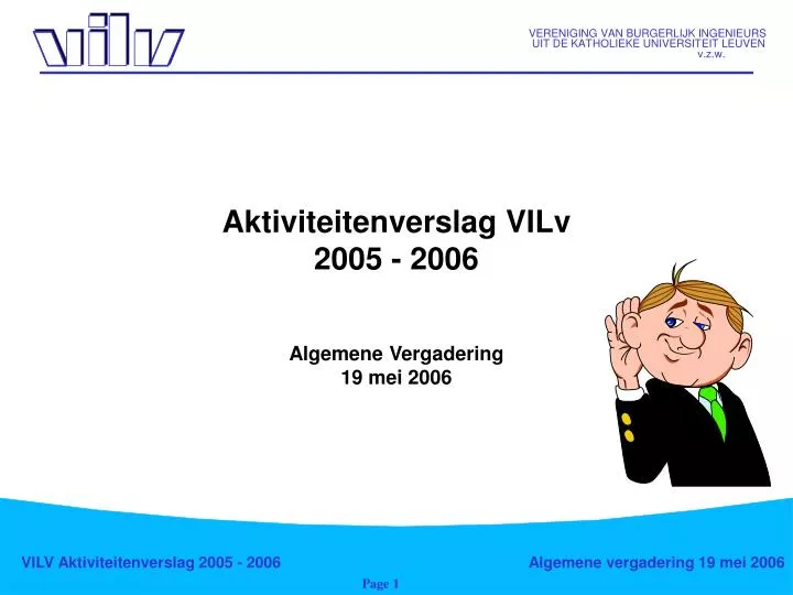 aktiviteitenverslag vilv 2005 2006