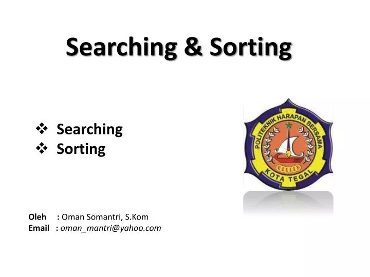 searching sorting