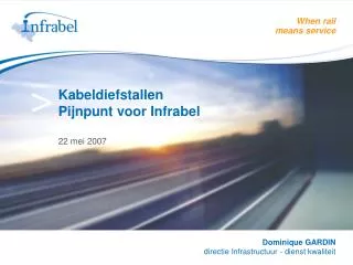 kabeldiefstallen pijnpunt voor infrabel 22 mei 2007