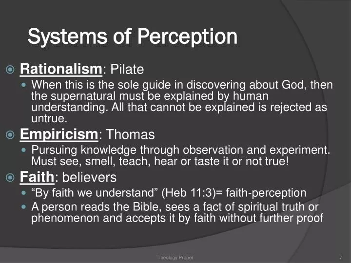 systems of perception