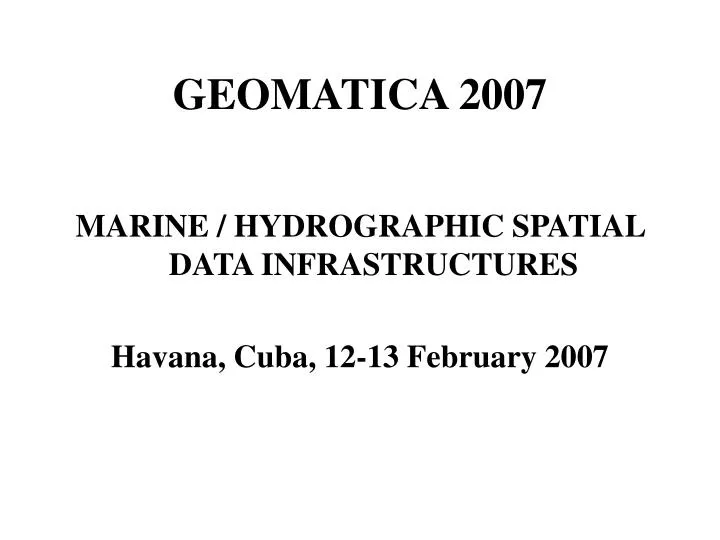 geomatica 2007