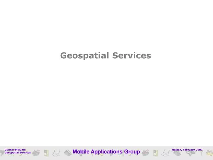 geospatial services