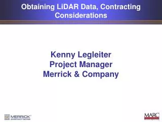 Obtaining LiDAR Data, Contracting Considerations
