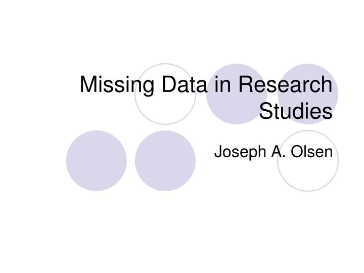 missing data in research studies