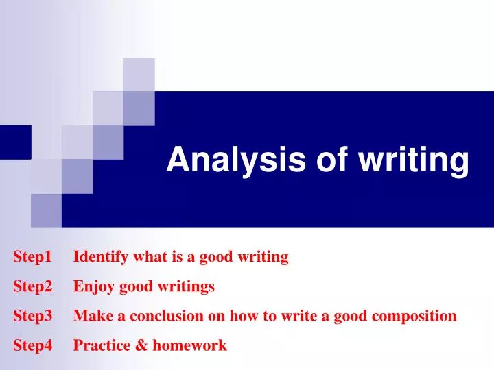 analysis of writing