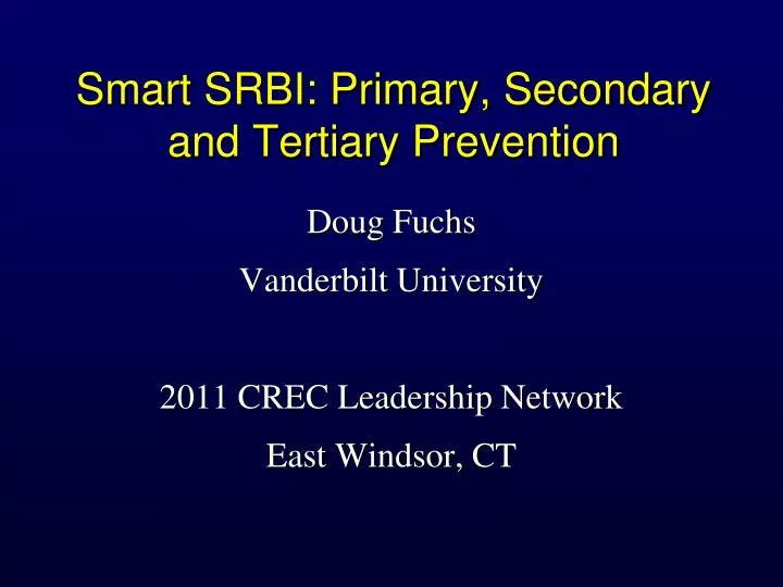smart srbi primary secondary and tertiary prevention