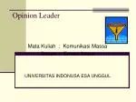 Opinion Leader - slide 1