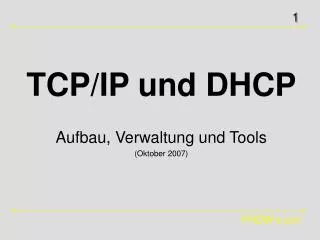 tcp ip und dhcp