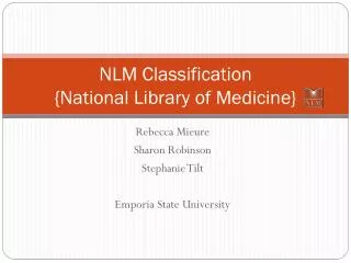 NLM Classification {National Library of Medicine}