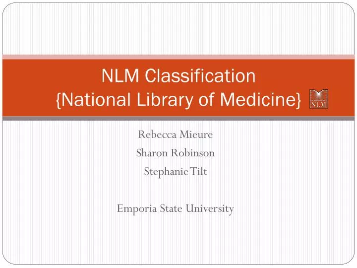nlm classification national library of medicine