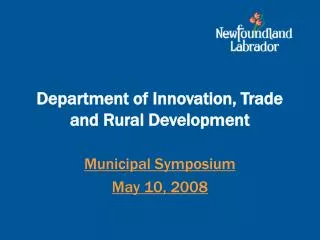 Department of Innovation, Trade and Rural Development