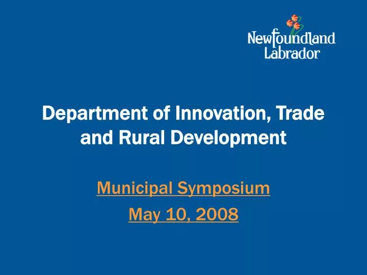 department of innovation trade and rural development