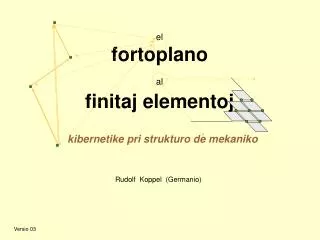 el fortoplano al finitaj elementoj