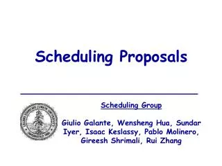 Scheduling Proposals