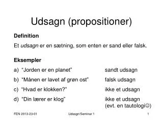 udsagn propositioner