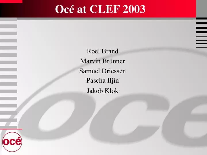 oc at clef 2003