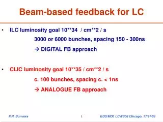 Beam-based feedback for LC