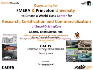 Opportunity for FMERA &amp; Princeton University