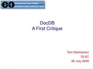 DocDB A First Critique