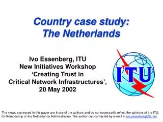 Country case study: The Netherlands