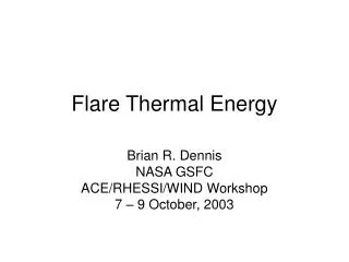 Flare Thermal Energy